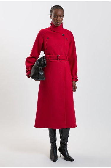 Wool Tailored Trench Coat