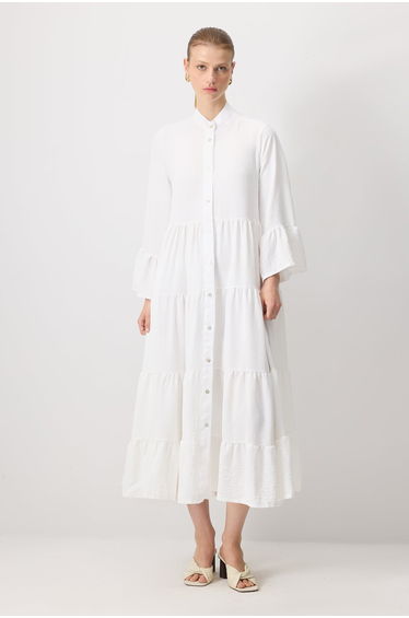 BUTTONED OVERSIZE DRESS