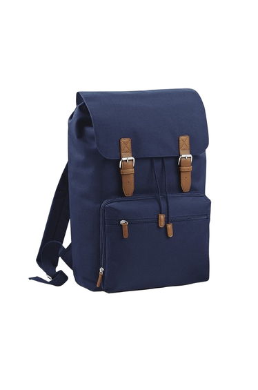 Bagbase Heritage Laptop Backpack Bag (Up To 17inch Laptop) (Pack of 2) - French Navy