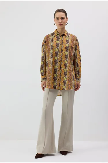 PATTERNED POPLIN SHIRT