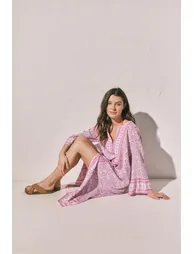 بيجامة ومنز سيكرت باللون الزهري - 4