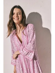 بيجامة ومنز سيكرت باللون الزهري - 2