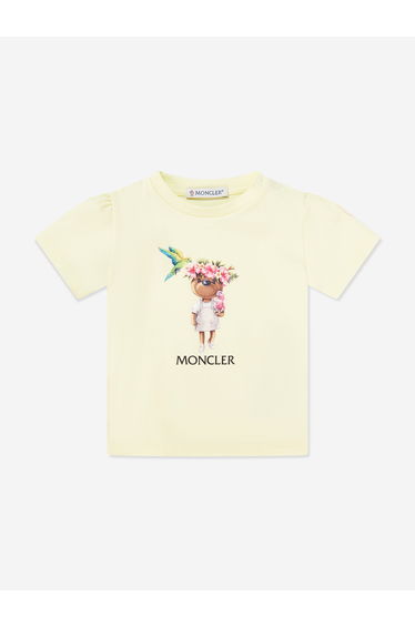 Moncler Enfant Baby Girls Graphic Print T-Shirt in Yellow
