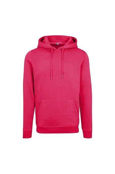 Mens Heavy Pullover Hoodie - Hibiscus Pink