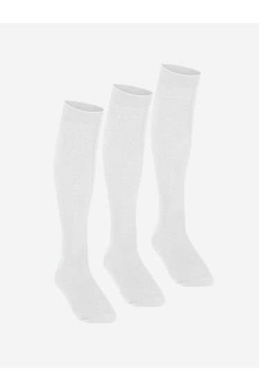 Girls School Knee High Socks in White