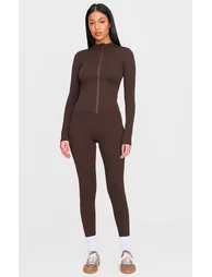 Tall Espresso Basic Sculpt Zip Jacket