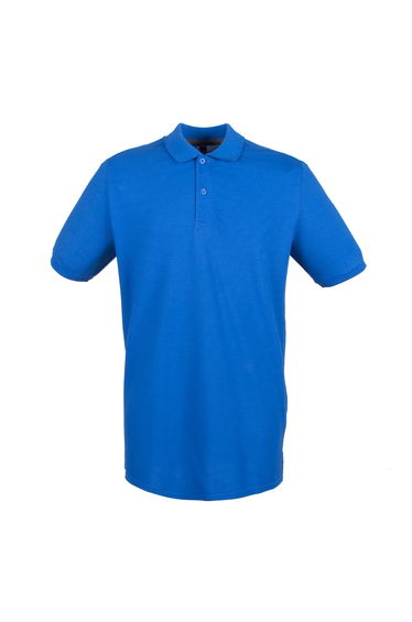 Henbury Mens Modern Fit Cotton Pique Polo Shirt - Royal