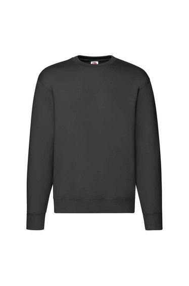 Fruit of the Loom Mens Premium Drop Shoulder Sweatshirt - Black