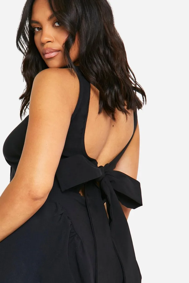 back skater dress Wander Off Tie Back Skater Dress