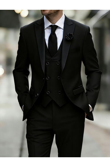 3-Piece Suit Tailored Blazer, Waistcoat and Trousers Set