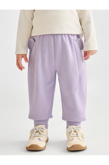 Girls' Sweatpants with Side Flower Applique