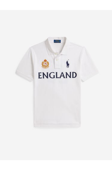 Ralph Lauren Boys England Polo Shirt in White