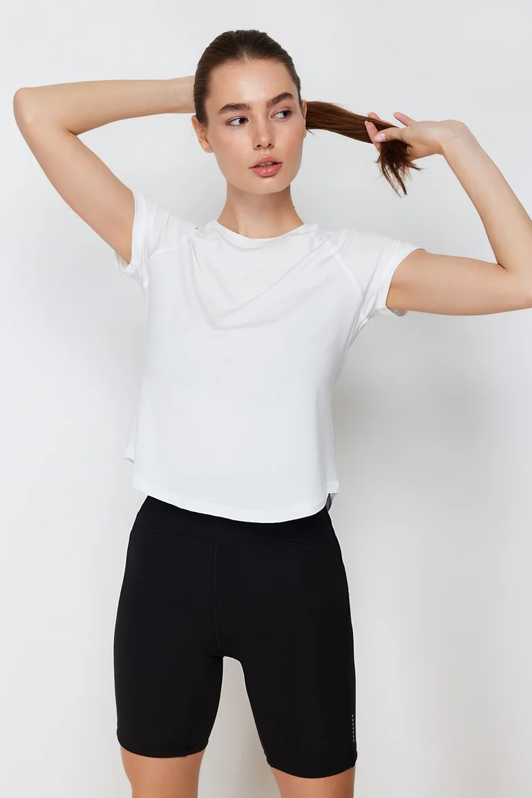 White Single Jersey Sports T-Shirt
