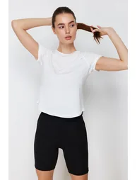 White Single Jersey Sports T-Shirt