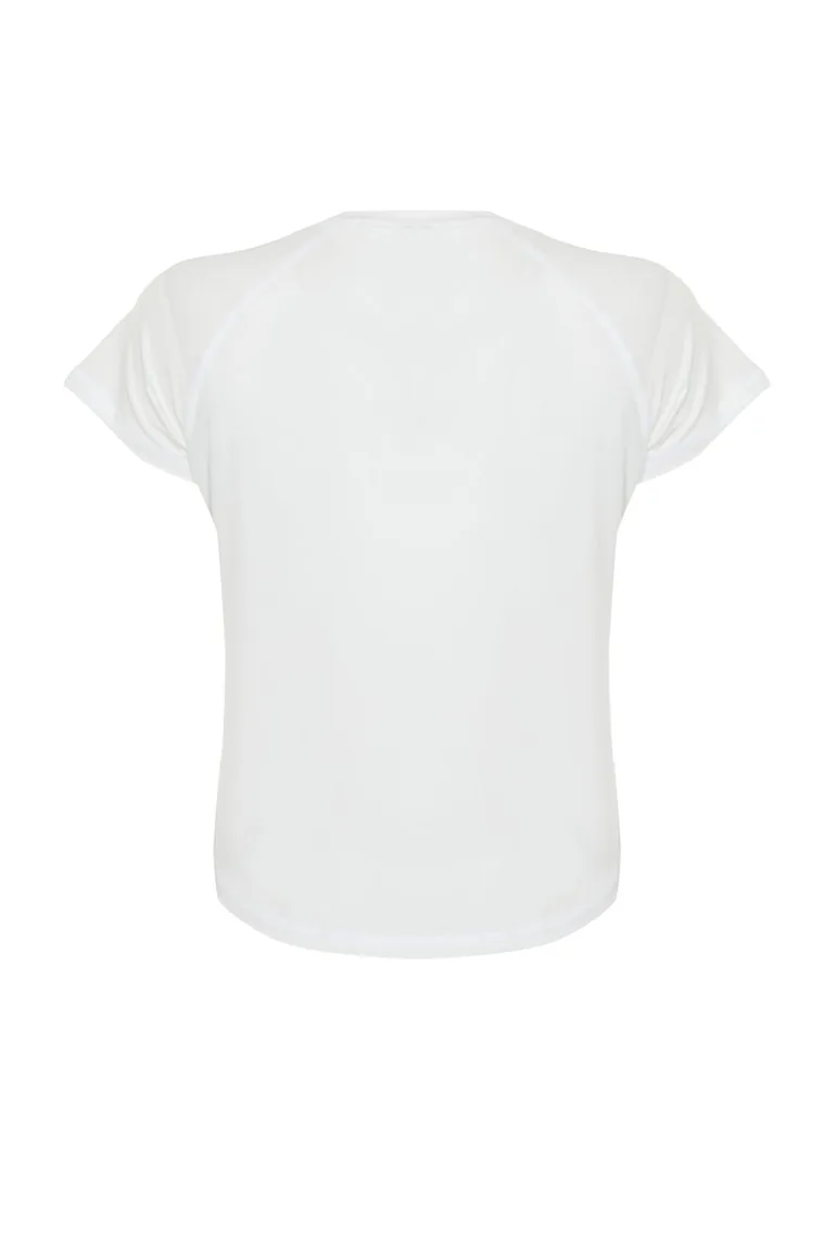 White Single Jersey Sports T-Shirt - 5