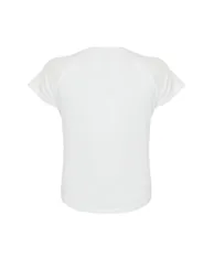 White Single Jersey Sports T-Shirt - 5