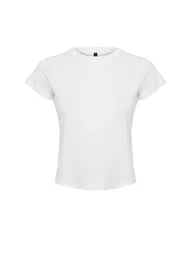 White Single Jersey Sports T-Shirt - 4