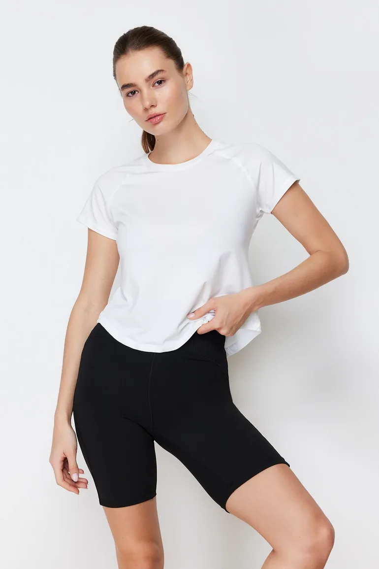 White Single Jersey Sports T-Shirt - 1