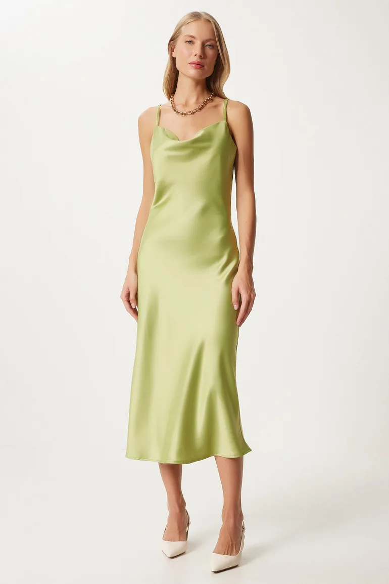 sage green tube dress Sage Green Cowl Neck Backless Mermaid Long Prom Dress – Modsele main image 1