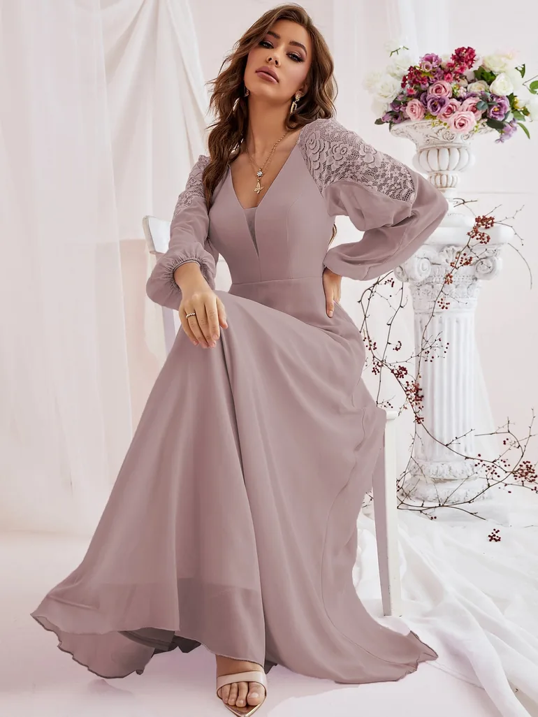 long dress to cocktail wedding Formal Guest Dress, Floral Embroidered Corset Dresses, Hide Tummy Flowy A-Line for Curvy Women M-4XL Black : Clothing, Shoes & Jewelry Colour:Nougat while the side floral persistent_note: 33% Off Friends & Family Sale Champagne V-Neck Short Sleeve