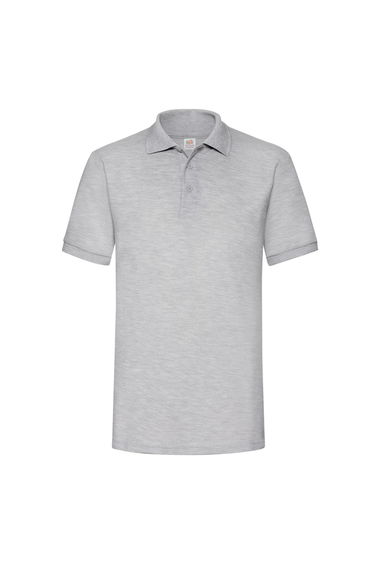 Fruit of the Loom Mens 65/35 Heavyweight Polo Shirt - Heather Grey