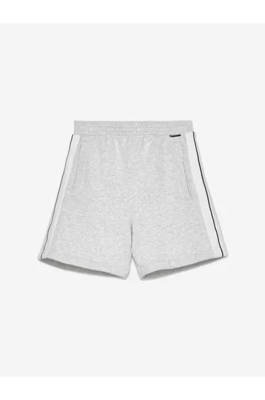Palm Angels Boys Knit Track Sweat Shorts in Grey