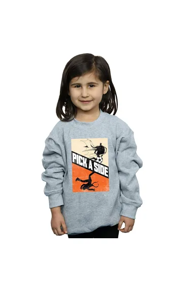 DC Comics Girls Batman Football Pick A Side Sweatshirt - Sports Grey