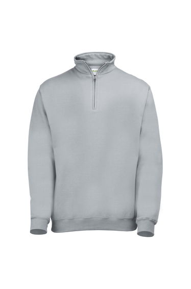 Awdis Mens Plain Sophomore ¼ Zip Sweatshirt - Heather Grey
