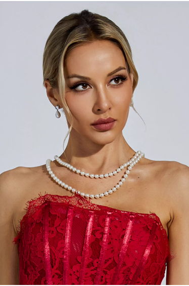 Paulina White Pearl Necklace