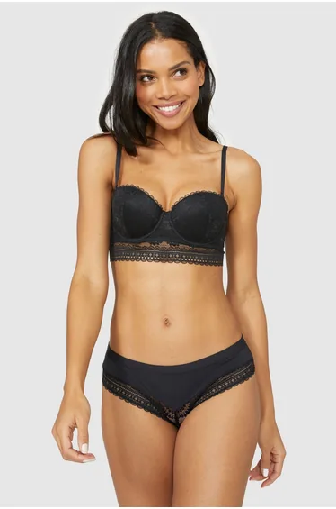 Recycled Lace Balcony - black