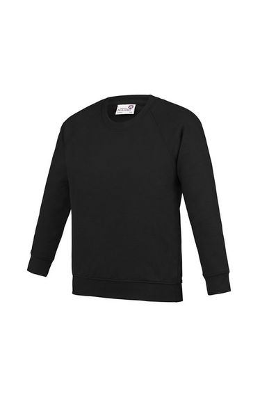 Awdis Childrens/Kids Academy Raglan Sweatshirt - Black