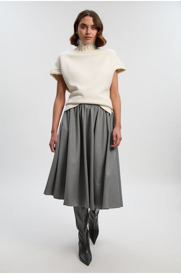 Tailored Marl Full Skirt