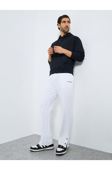 Men Black Modernism Slogan Hoodie