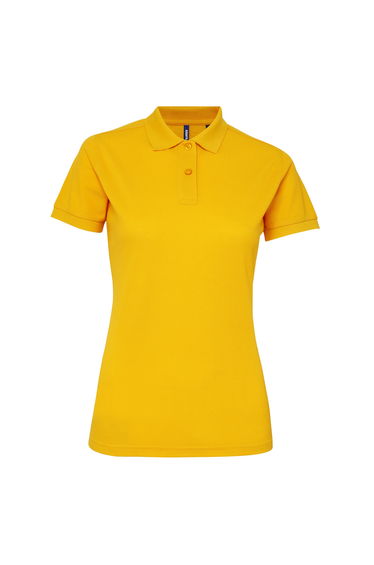 Asquith & Fox Womens/Ladies Short Sleeve Performance Blend Polo Shirt - Sunflower