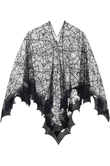 Spider Web Sheer Lace Poncho
