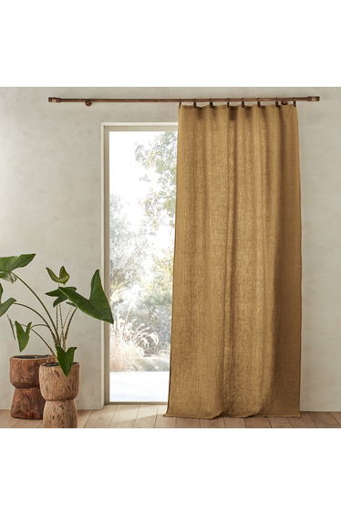 Private 100% Washed Linen Curtain with Rings