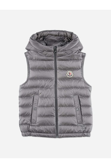 Moncler Enfant Boys Down Padded Uzay Gilet in Grey