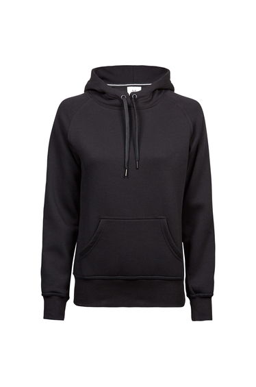 Tee Jays Womens/Ladies Hooded Sweatshirt - Black