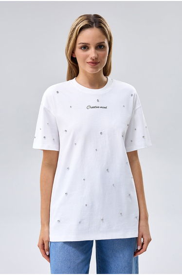 Embellished Oversized Tshirt