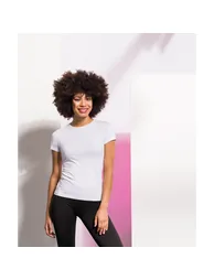 Skinni Fit Womens/Ladies Feel Good Stretch Short Sleeve T-Shirt - White - 2
