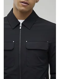 Black Muscle Fit Shacket - 4