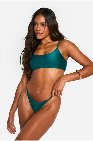 Crop Bikini Top - emerald