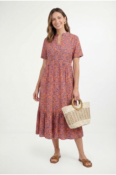 Petite Summer Cotton Midi Dress