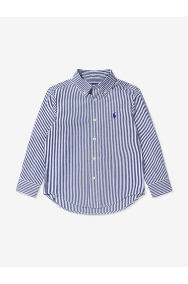 Ralph Lauren Boys Striped Shirt in Blue