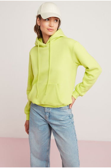 SUCELY Women's Fleece Soft Green Sweatshirt