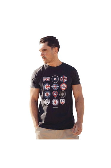 Lambretta Mens Badge T-Shirt - Navy
