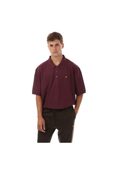 Men's Lyle And Scott Plain Polo Shirt in Purple