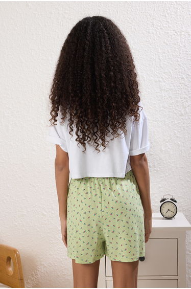 Green-Multicolored 3-Pack 100% Cotton Floral and Striped Knitted Pajama Bottoms product thumbnail 3
