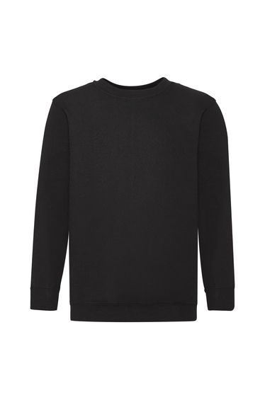 Fruit Of The Loom Childrens Unisex Set In Sleeve Sweatshirt (Pack of 2) - Black