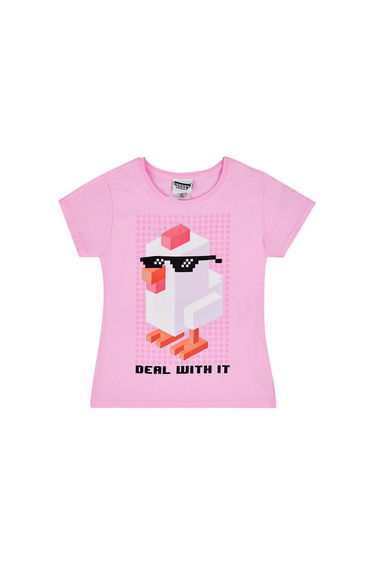 Crossy Road Boys Short-Sleeved T-Shirt - Pink